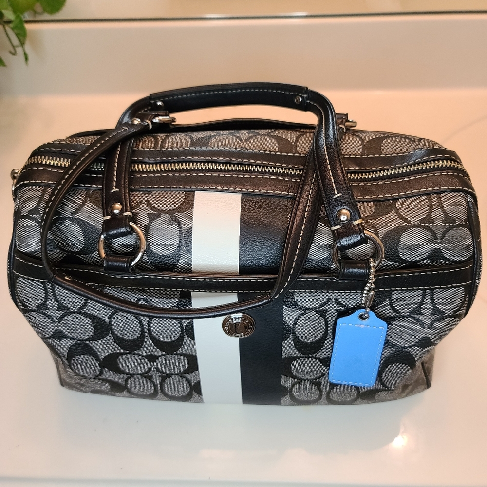 Coach Rowan Large Satchel Bag In Signature Canvas